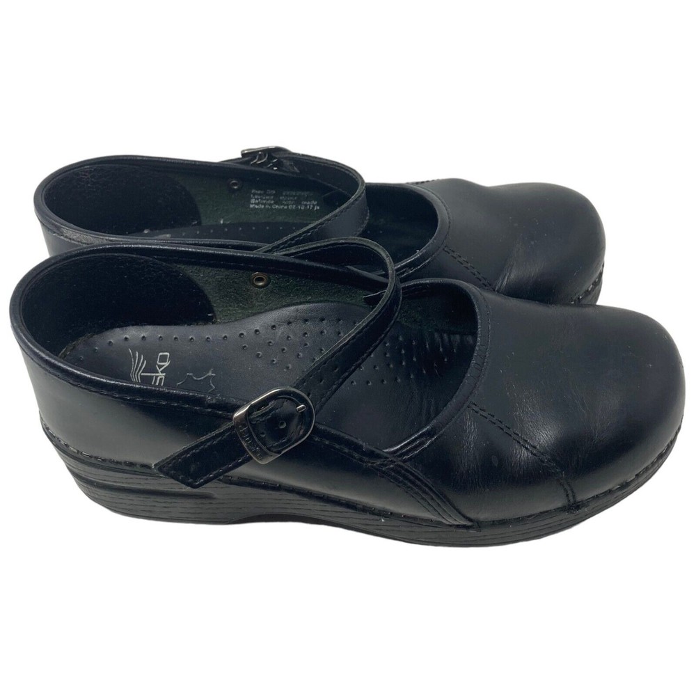 Dansko Black Leather Mary Jane’s